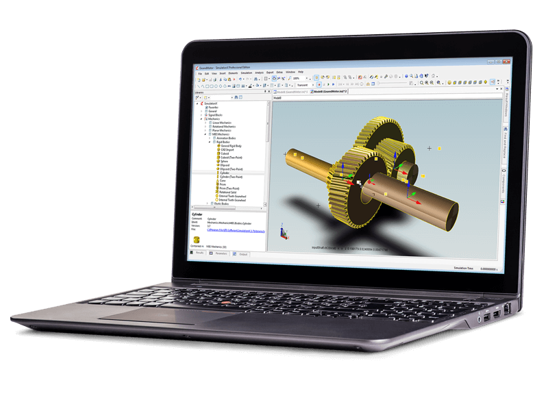 Simulation-X in use on a laptop