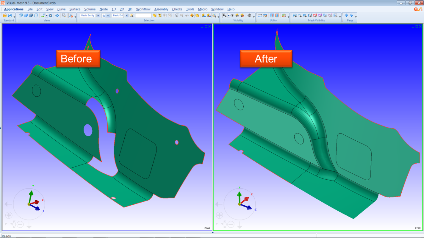 Repair of missing or bad surfaces