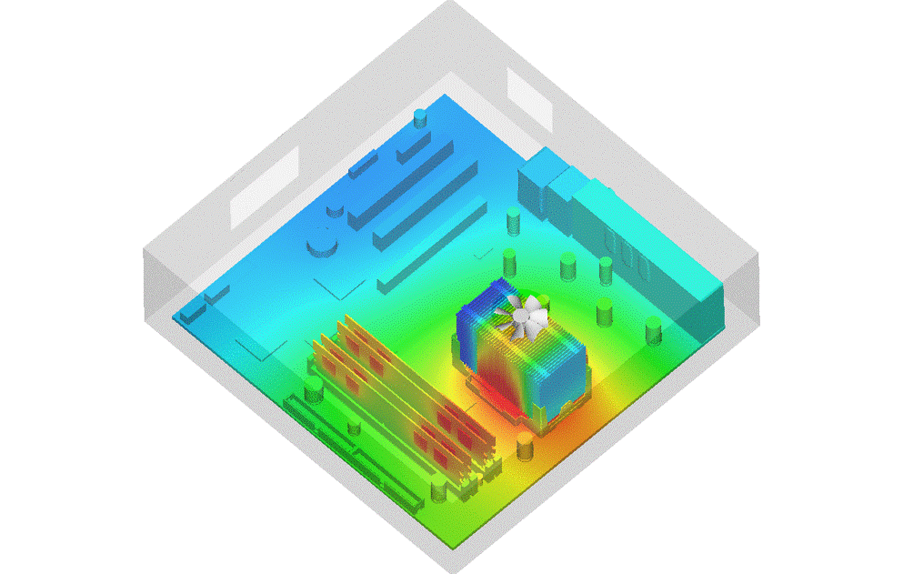 CPU die thermal simulation