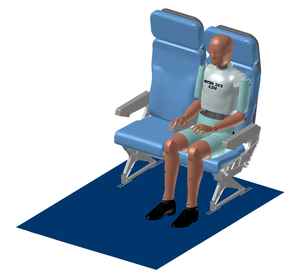 Hybrid II dummy seating