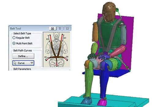 Seatbelt tool in ESI's Virtual Seat Solution