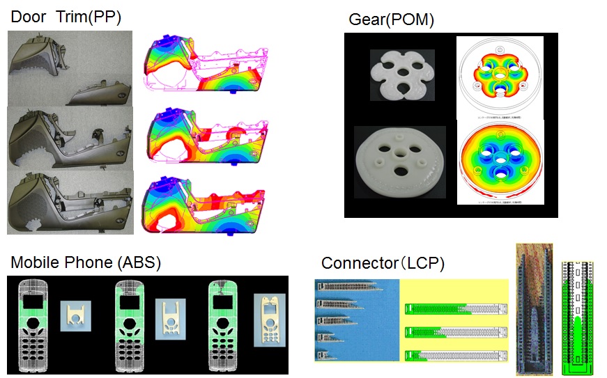 3D TIMON Plastic injection examples, from small electronic components to large automotive parts