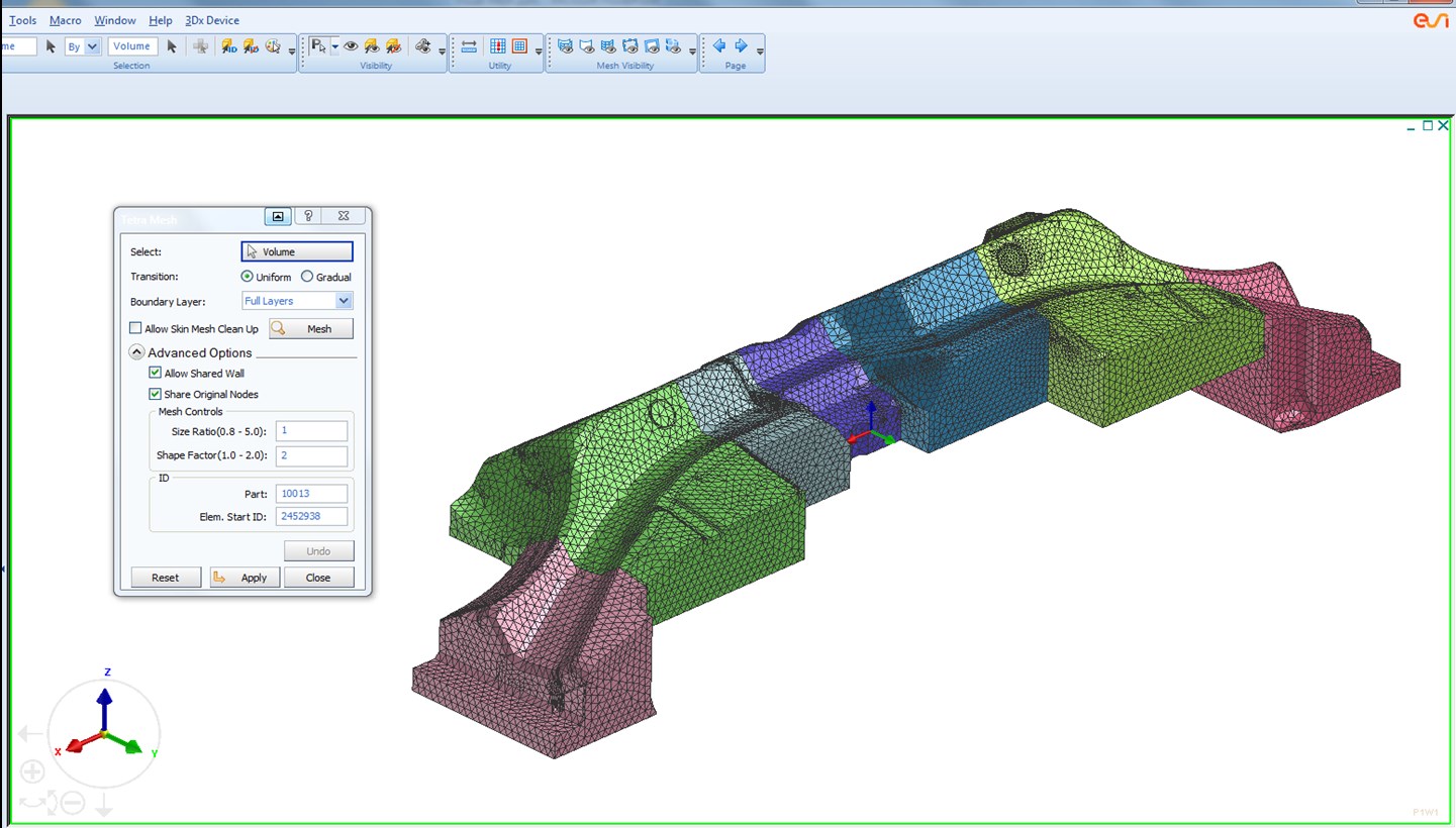 Dedicated tool meshing for heat transfer analysis – Courtesy AP&T